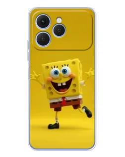 Чехол для TECNO Spark 40 с картинкой «Позитивный Губка Боб»