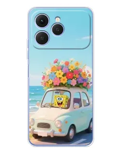 Чехол для TECNO Spark 40 с картинкой «Автомобильное путешествие»