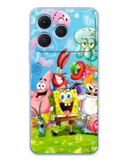 Чохол для TECNO Spark 40 з картинкою «Губка Боб та друзі» Чохол для TECNO Spark 40 з картинкою «Губка Боб та друзі»