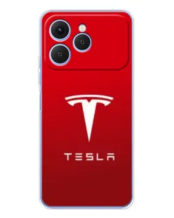 Чехол для TECNO Spark 40 с картинкой «Tesla Red Classic»