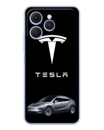 Чехол для TECNO Spark 40 с картинкой «Tesla Model Y» Чехол для TECNO Spark 40 с картинкой «Tesla Model Y»