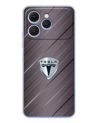 Чехол для TECNO Spark 40 с картинкой «Металлическая текстура Tesla» Чехол для TECNO Spark 40 с картинкой «Металлическая текстура Tesla»