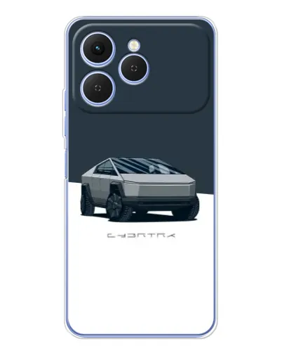 Чехол для TECNO Spark 40 с картинкой «Серебристый Cybertruck Tesla» Чехол для TECNO Spark 40 с картинкой «Серебристый Cybertruck Tesla»