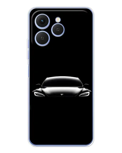 Чехол для TECNO Spark 40 с картинкой «Фары Tesla Night» Чехол для TECNO Spark 40 с картинкой «Фары Tesla Night»