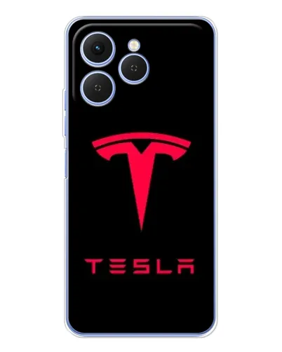 Чехол для TECNO Spark 40 с картинкой «Tesla Red Logo» Чехол для TECNO Spark 40 с картинкой «Tesla Red Logo»