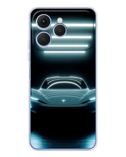 Чехол для TECNO Spark 40 с картинкой «Tesla в неоне» Чехол для TECNO Spark 40 с картинкой «Tesla в неоне»