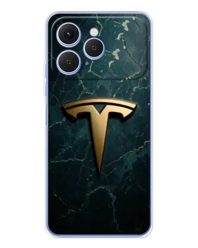 Чехол для TECNO Spark 40 с картинкой «Мраморная Tesla Gold» Чехол для TECNO Spark 40 с картинкой «Мраморная Tesla Gold»