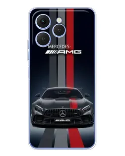 Чехол для TECNO Spark 40 с картинкой «Mercedes — белый карбон» Чехол для TECNO Spark 40 с картинкой «Mercedes — белый карбон»