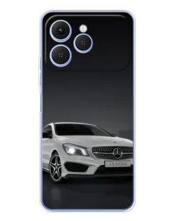 Чехол для TECNO Spark 40 с картинкой «Mercedes AMG GT Silver»