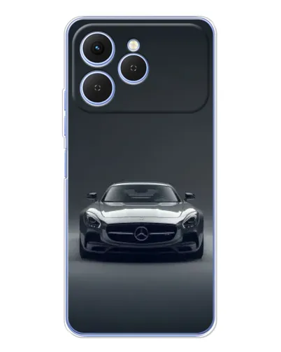 Чехол для TECNO Spark 40 с картинкой «Mercedes на черном»