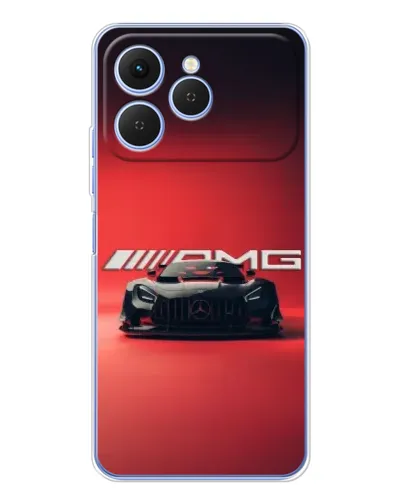 Чехол для TECNO Spark 40 с картинкой «Mercedes AMG — красная линия»