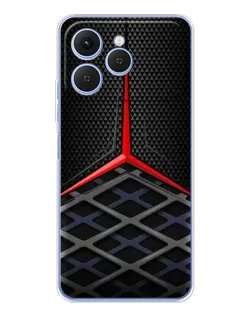 Чехол для TECNO Spark 40 с картинкой «Mercedes Carbon Grid»