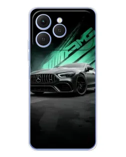 Чехол для TECNO Spark 40 с картинкой «Темный Mercedes AMG»