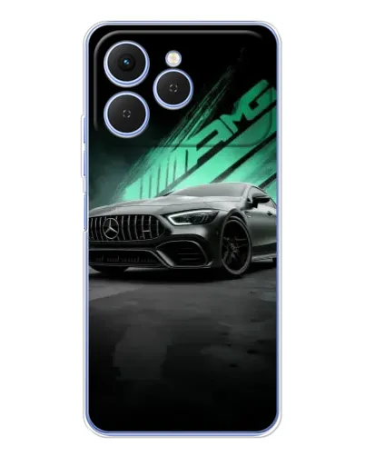 Чехол для TECNO Spark 40 с картинкой «Темный Mercedes AMG»