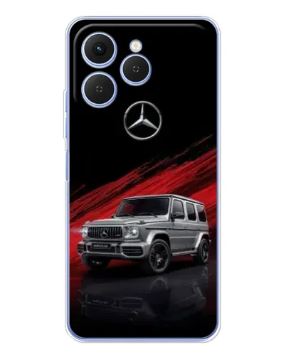 Чехол для TECNO Spark 40 с картинкой «Mercedes G-Class красный»