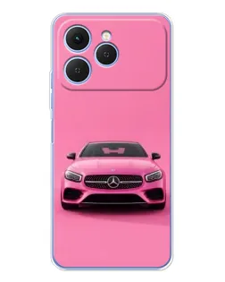 Чохол для TECNO Spark 40 з картинкою «Рожевий Mercedes AMG»
