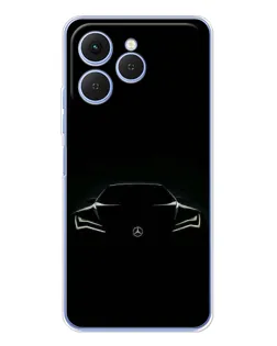 Чохол для TECNO Spark 40 з картинкою «Mercedes — силует авто»