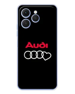 Чехол для TECNO Spark 40 с картинкой «Логотип Audi Heart»