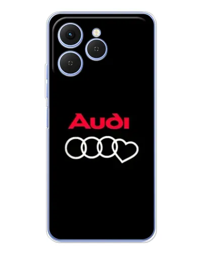 Чехол для TECNO Spark 40 с картинкой «Логотип Audi Heart»