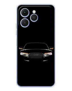 Чехол для TECNO Spark 40 с картинкой «Audi — ночной контур»