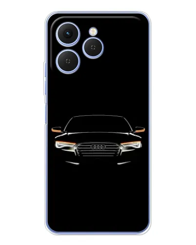 Чехол для TECNO Spark 40 с картинкой «Audi — ночной контур»