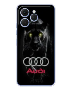 Чехол для TECNO Spark 40 с картинкой «Пантера и Audi»
