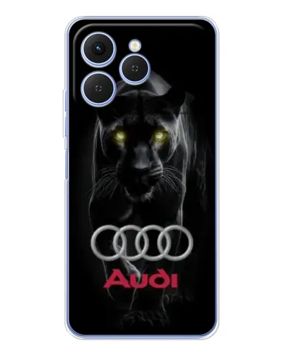 Чехол для TECNO Spark 40 с картинкой «Пантера и Audi»