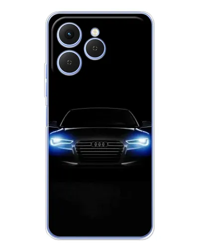 Чехол для TECNO Spark 40 с картинкой «Audi в неоне»