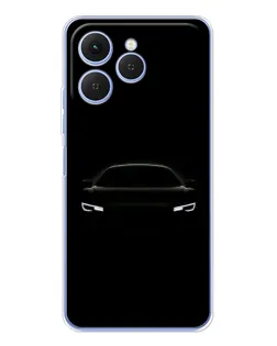 Чехол для TECNO Spark 40 с картинкой «Взгляд Audi в темноте»