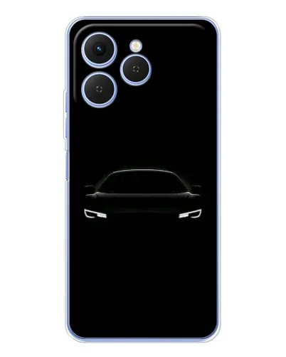 Чехол для TECNO Spark 40 с картинкой «Взгляд Audi в темноте»