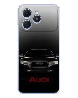 Чехол для TECNO Spark 40 с картинкой «Audi — градиентный контур»