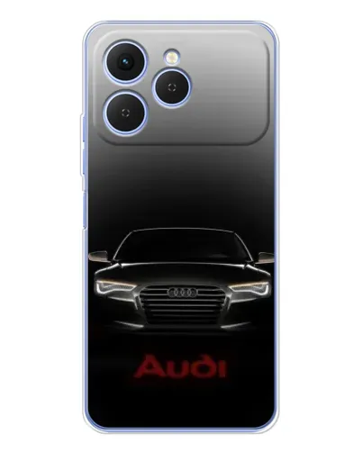 Чехол для TECNO Spark 40 с картинкой «Audi — градиентный контур»