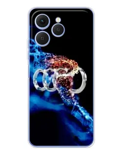 Чехол для TECNO Spark 40 с картинкой «Энергия лого Audi»