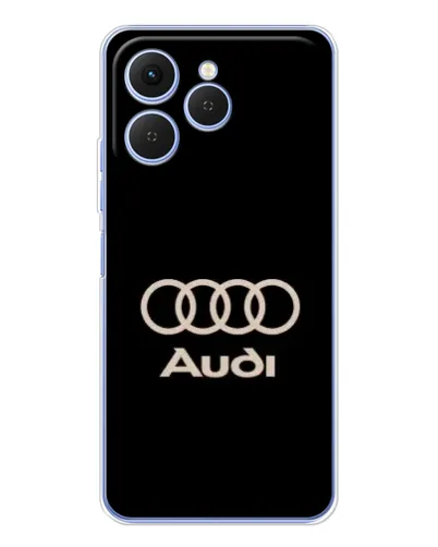 Чехол для TECNO Spark 40 с картинкой «Audi — золотой логотип»