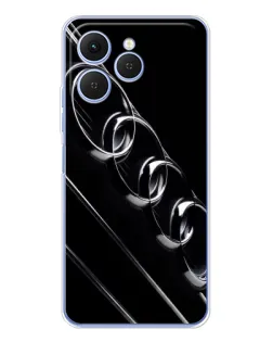 Чехол для TECNO Spark 40 с картинкой «Audi — абстрактные кольца»