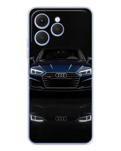 Чехол для TECNO Spark 40 с картинкой «Audi — ночное отражение»