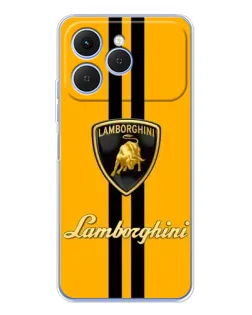 Чехол для TECNO Spark 40 с картинкой «Lamborghini Stripe желтый» Чехол для TECNO Spark 40 с картинкой «Lamborghini Stripe желтый»