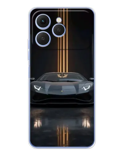 Чехол для TECNO Spark 40 с картинкой «Lamborghini золотые линии» Чехол для TECNO Spark 40 с картинкой «Lamborghini золотые линии»