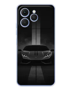 Чехол для TECNO Spark 40 с картинкой «Lamborghini симметрия дорог»