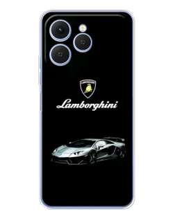 Чехол для TECNO Spark 40 с картинкой «Логотип Lamborghini классика»