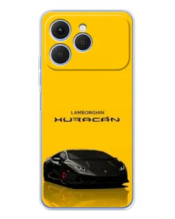 Чехол для TECNO Spark 40 с картинкой «Lamborghini Huracan черный»