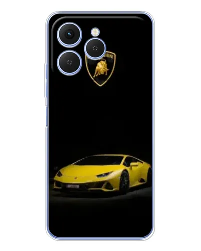 Чехол для TECNO Spark 40 с картинкой «Lamborghini желтый акцент» Чехол для TECNO Spark 40 с картинкой «Lamborghini желтый акцент»