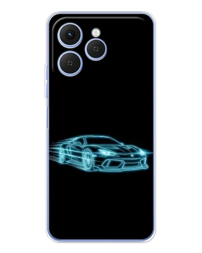 Чехол для TECNO Spark 40 с картинкой «Неоновый контур Lamborghini» Чехол для TECNO Spark 40 с картинкой «Неоновый контур Lamborghini»