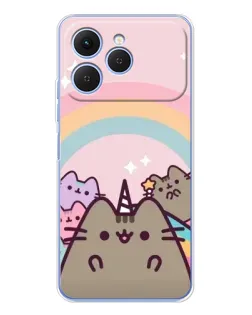 Чехол для TECNO Spark 40 с картинкой «Единорог Pusheen»