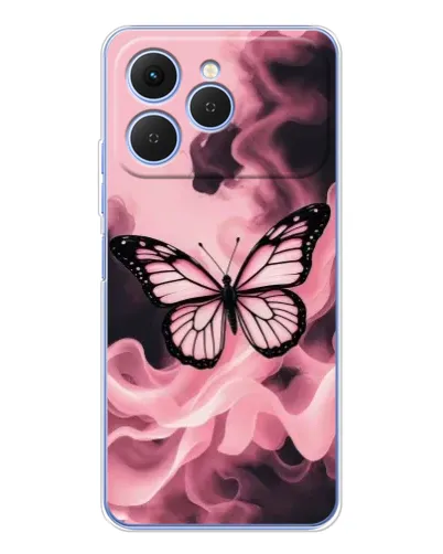 Чехол для TECNO Spark 40 с картинкой «Бабочка в дыму»