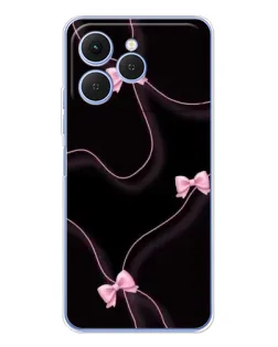 Чехол для TECNO Spark 40 с картинкой «Розовые ленты»