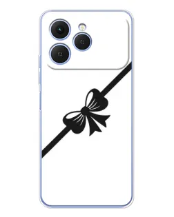 Чехол для TECNO Spark 40 с картинкой «Диагональный бант»