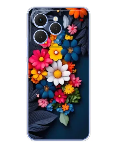 Чехол для TECNO Spark 40 с картинкой «Цветочная феерия»