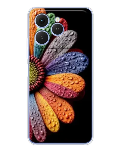 Чехол для TECNO Spark 40 с картинкой «Радужный цветок»