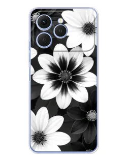 Чохол для TECNO Spark 40 з картинкою «Монохромні айстри»